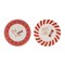Melrose Ceramic Santa Candy Dessert Plates - 8" - Red and White - Set of 4